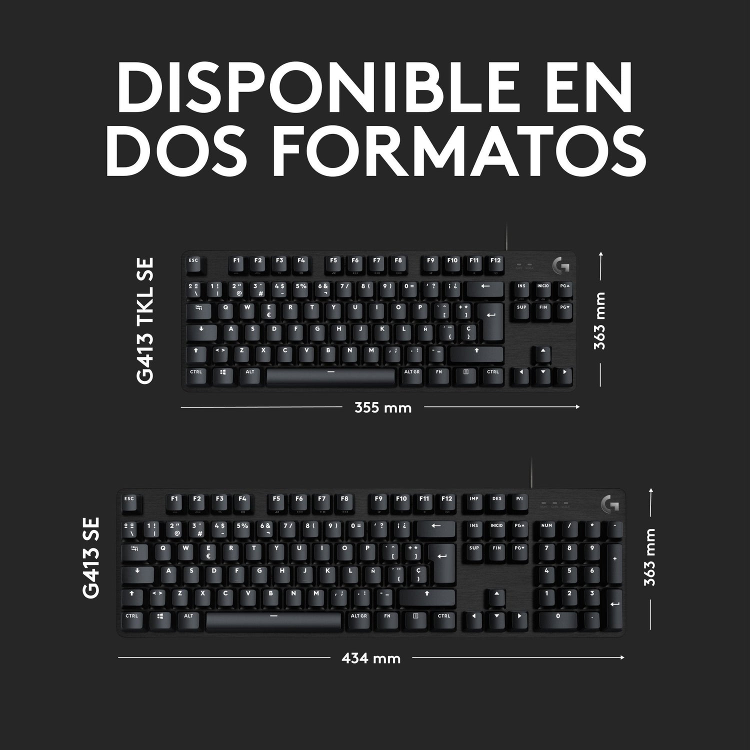 Teclado Español Logitech G G413 Tkl Se Usb Qwerty Negro