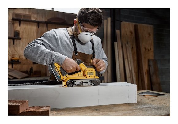 EAN 5035048793848 - DeWALT DCW220NT-XJ lijadora portátil Lijadora de banda Negro, Amarillo imagen 7