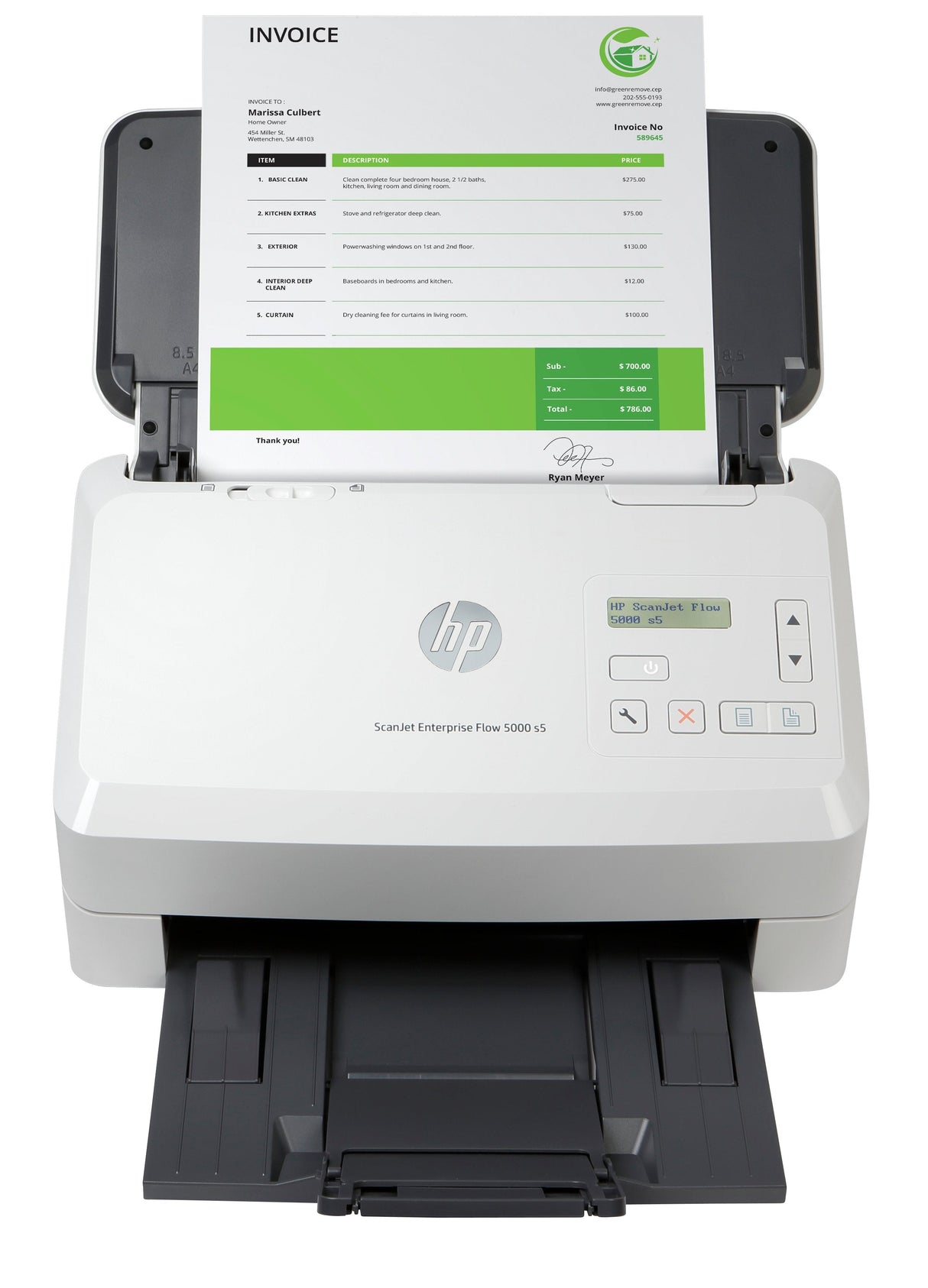 Hp Scanjet Enterprise Flow 5000 S5 600 X 600 Dpi Escáner Alimentado Con Hojas Blanco A4