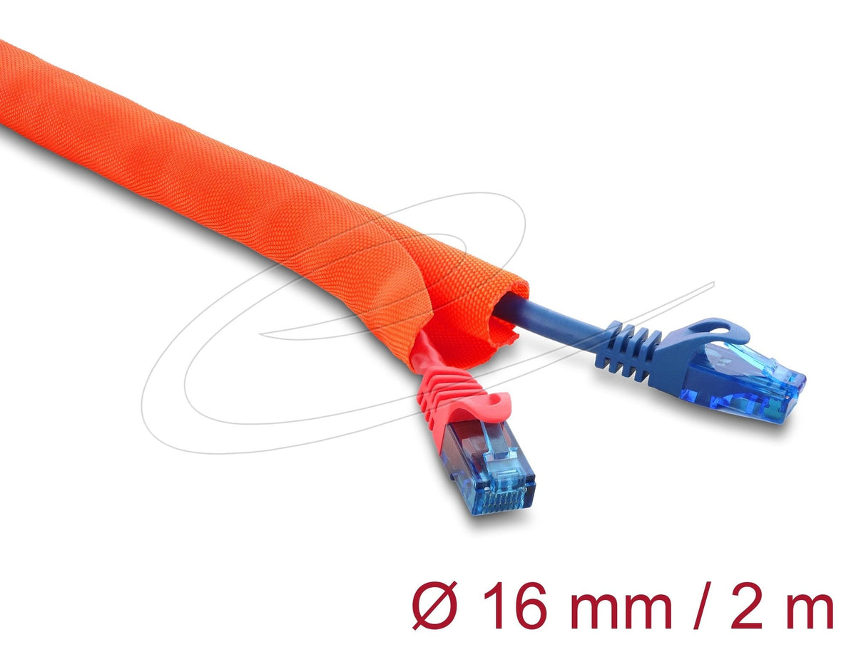 Delock Manguito Protector Para Cables Selbstschliessend 2 M X 16 Mm Naranja
