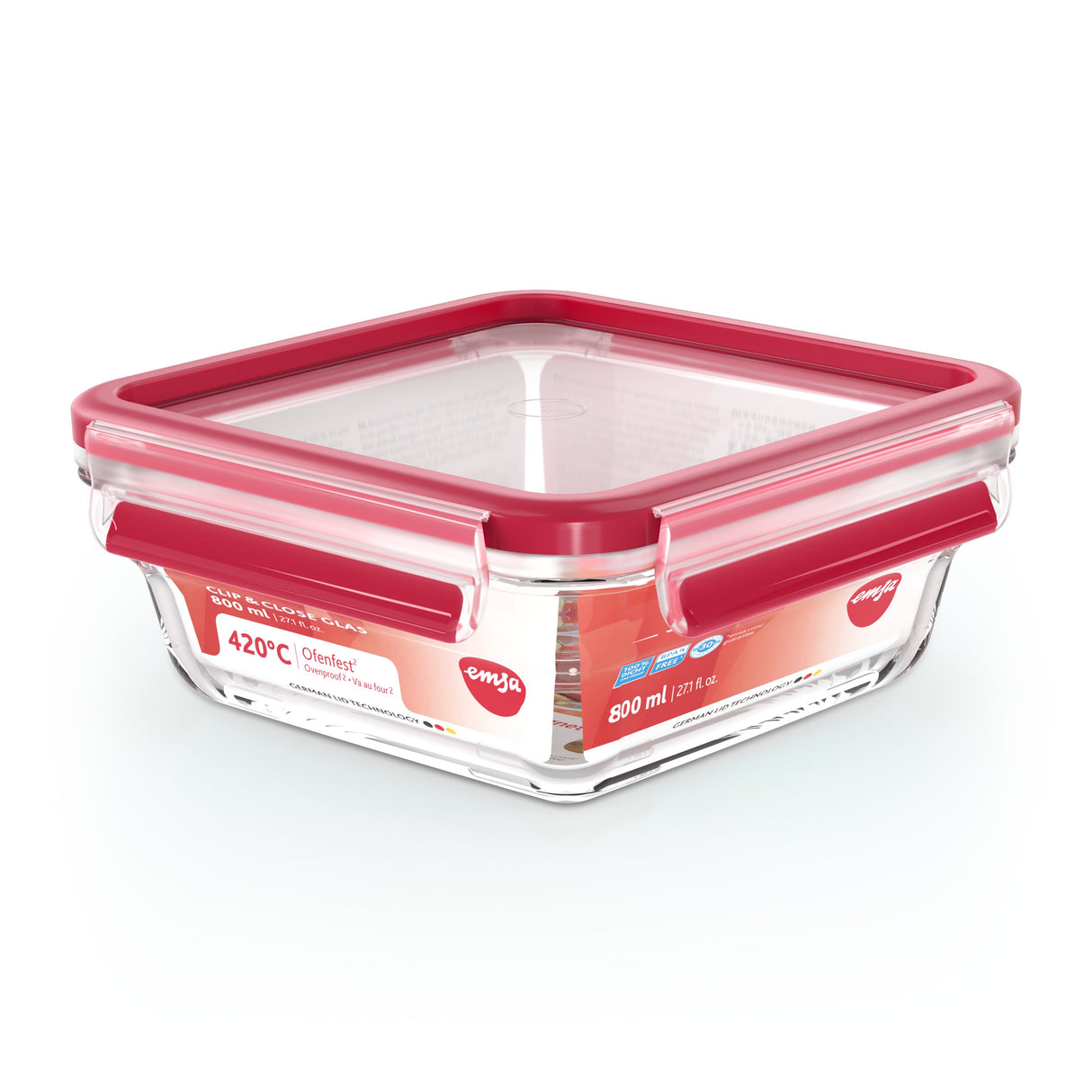 EAN 4009049540146 - EMSA CLIP & CLOSE N10414 Plaza Caja 0,8 L Transparente 1 pieza(s) imagen 3