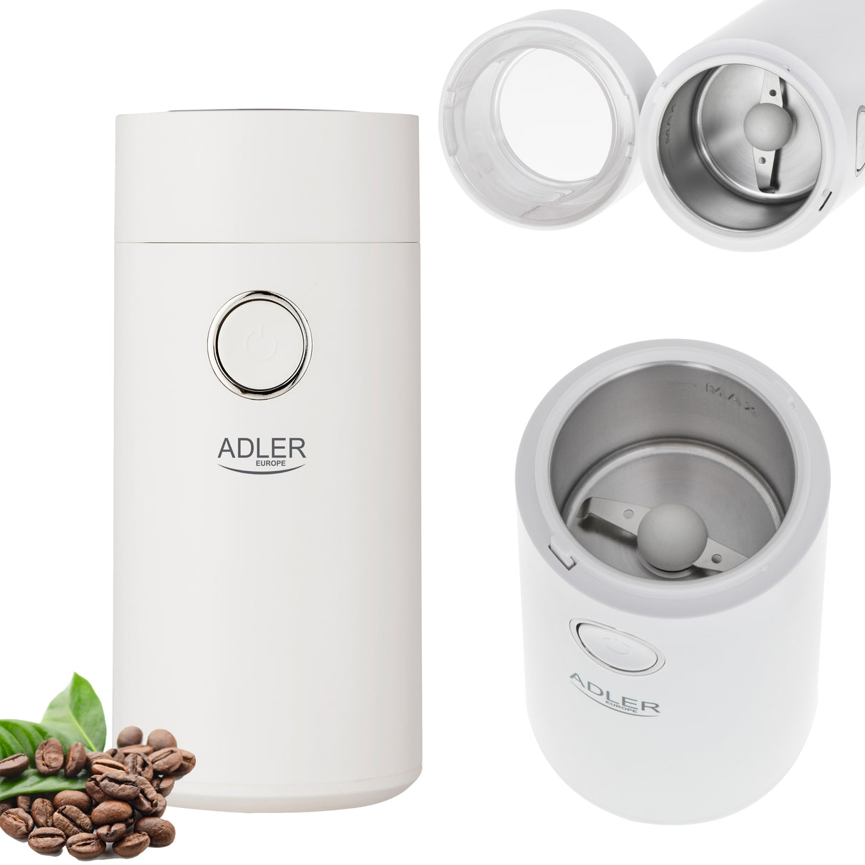 EAN 5903887800457 - Adler AD 4446WS molinillo de café 150 W Blanco imagen 10