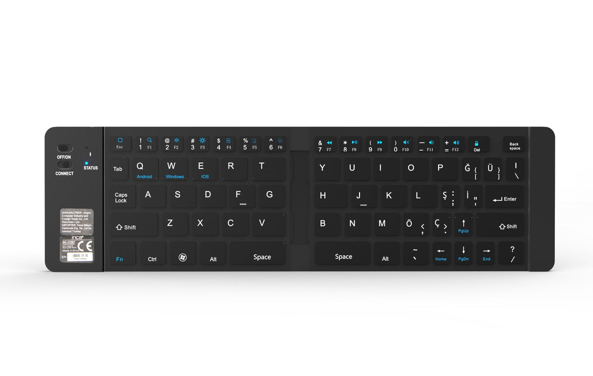 Teclado Aleman Inca Ibk-579bt Bluetooth Metálico, Plata