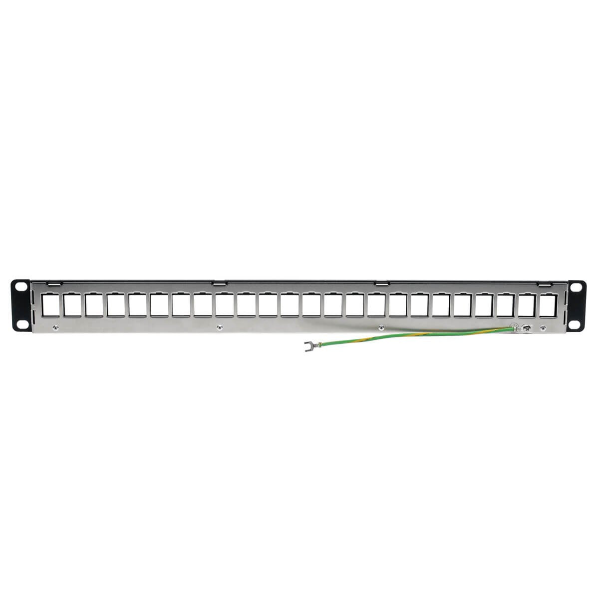 24-Port 1u Rack-Mount Shielded Blank Keystone Multimedia Patch Panel Rj45 Ethernet Usb Hdmi Cat5e 6 Taa