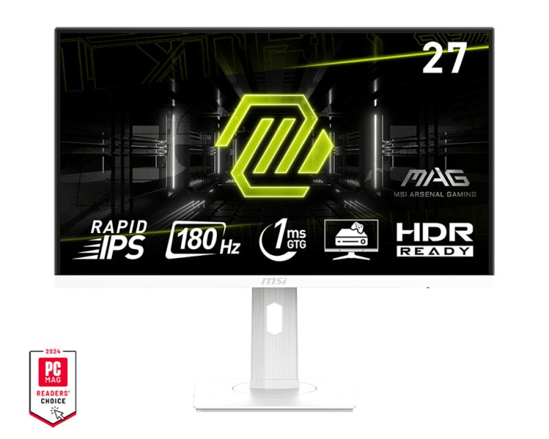 27"(68.6cm)Tft Msi Mag 274pfwde White Gaming Flat 180hz Retail