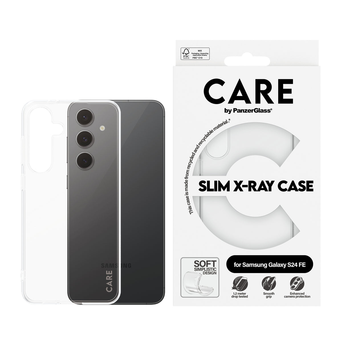EAN 5715685012488 - PanzerGlass CARE™ by ® X-Ray Case Samsung Galaxy S24 FE 5G funda para teléfono móvil Transparente imagen 2