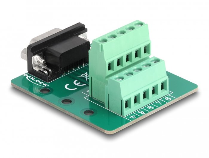 D-Sub 9 Pin Conector Macho A Terminalblock Para Carril Din