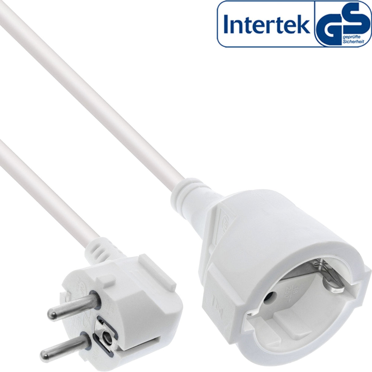 Inline® Power Cable De Extensión Angeld Type F White 3m