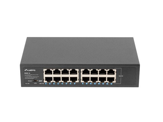 EAN 5901969429015 - Lanberg RSGE-16 switch No administrado Gigabit Ethernet (10/100/1000) 1U Negro imagen 2
