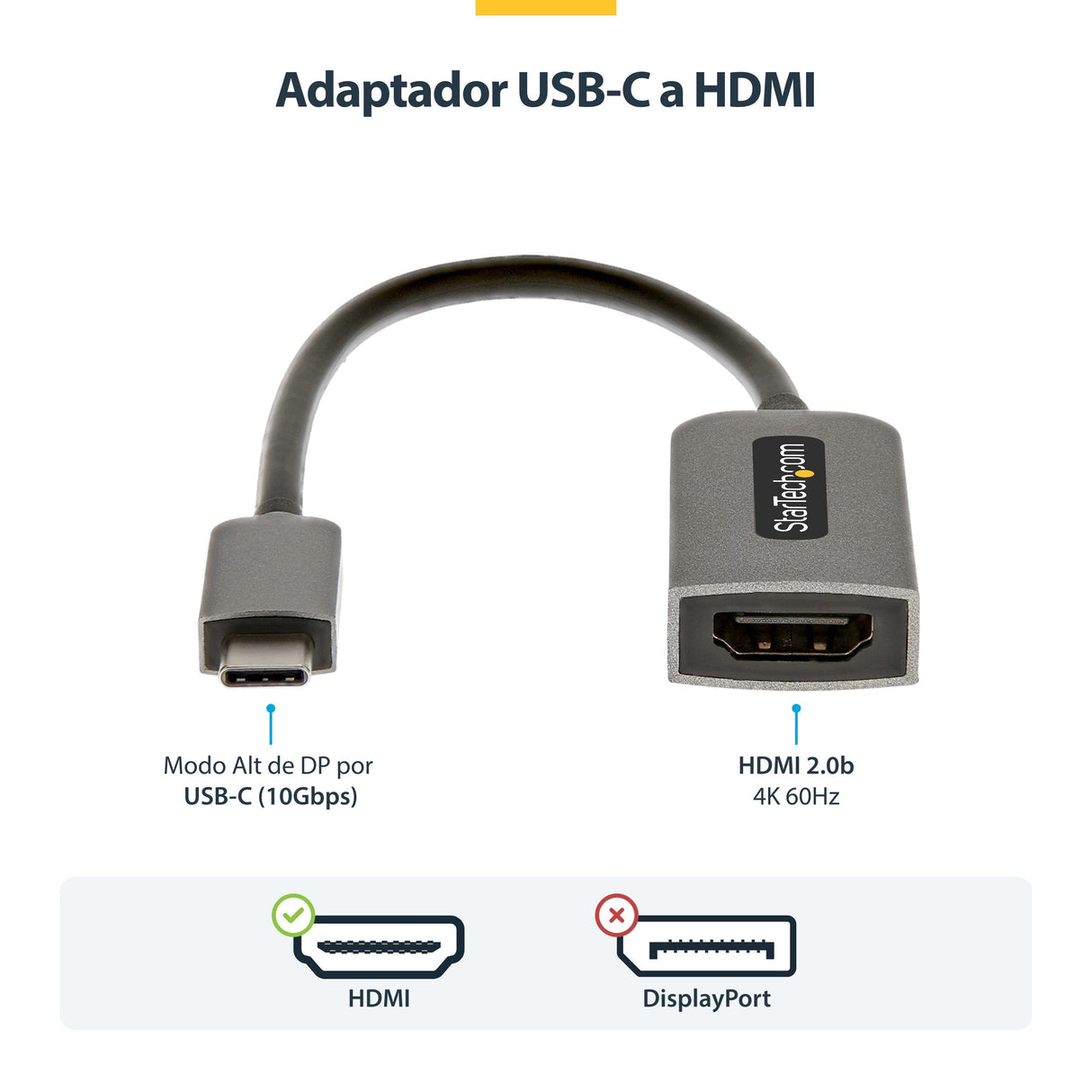 EAN 0065030893787 - StarTech.com USBC-HDMI-CDP2HD4K60 Adaptador gráfico USB 4096 x 2160 Pixeles Gris imagen 6