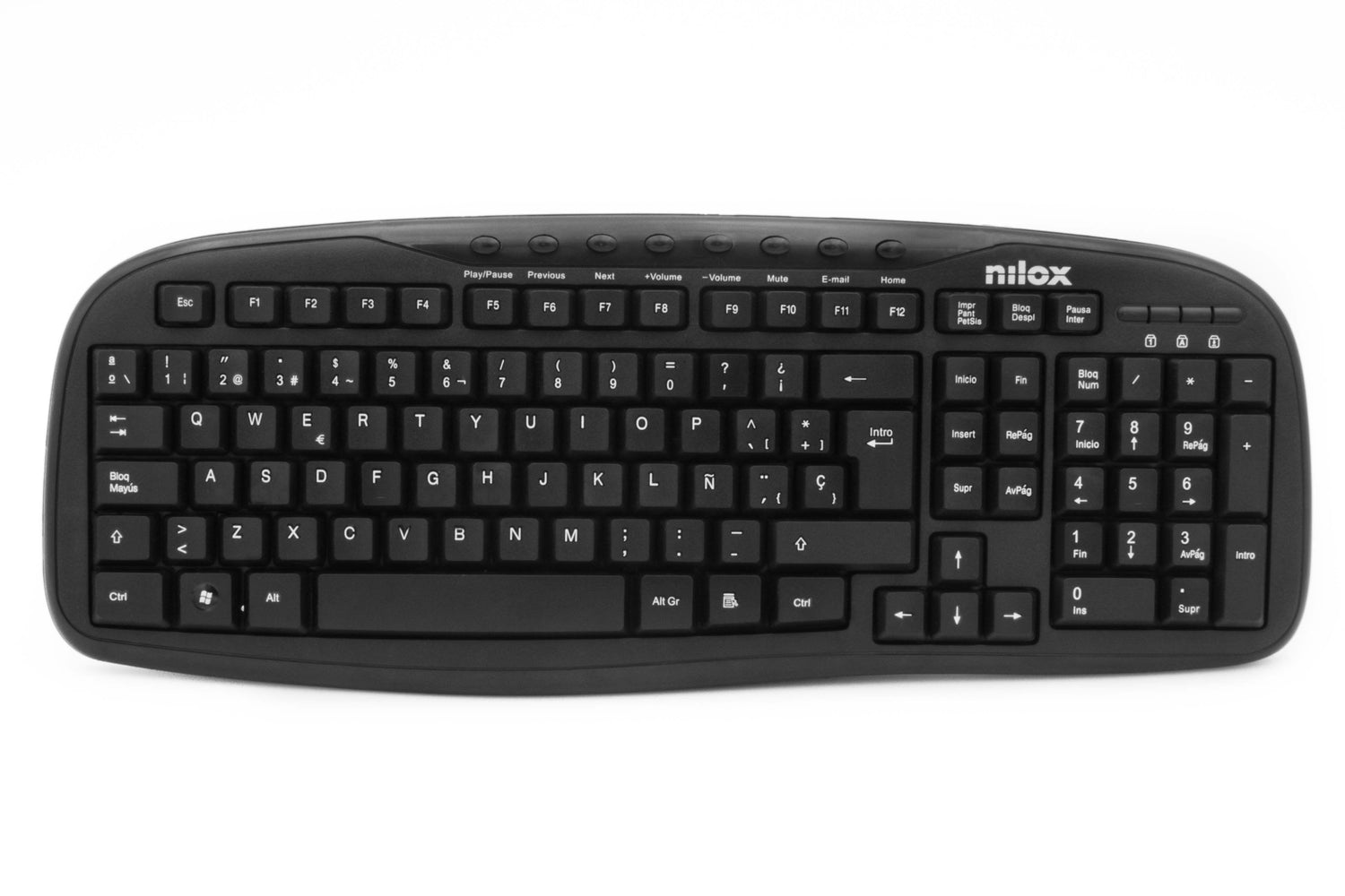 Teclado Espanol Nilox Multimedia Usb