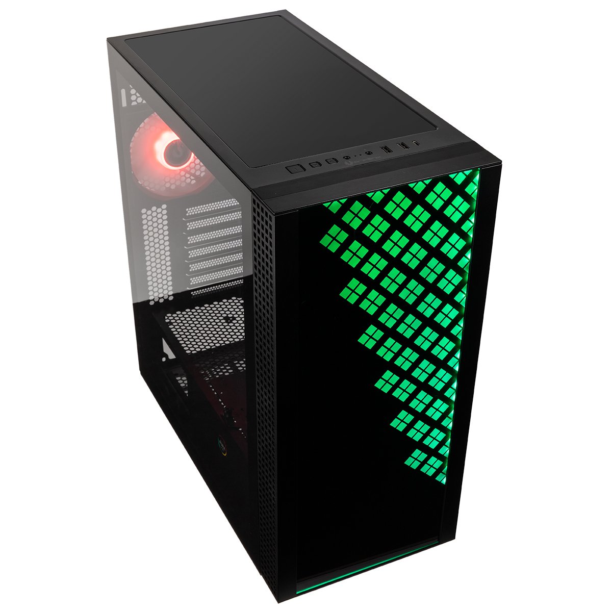 Caja Pc Bitfenix E-Atx Dawn Rgb Tempered Glass Black
