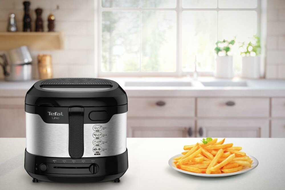 EAN 3045386381807 - Tefal Uno FF215D Sencillo 1,8 L Independiente 1600 W Freidora Negro, Acero inoxidable imagen 8