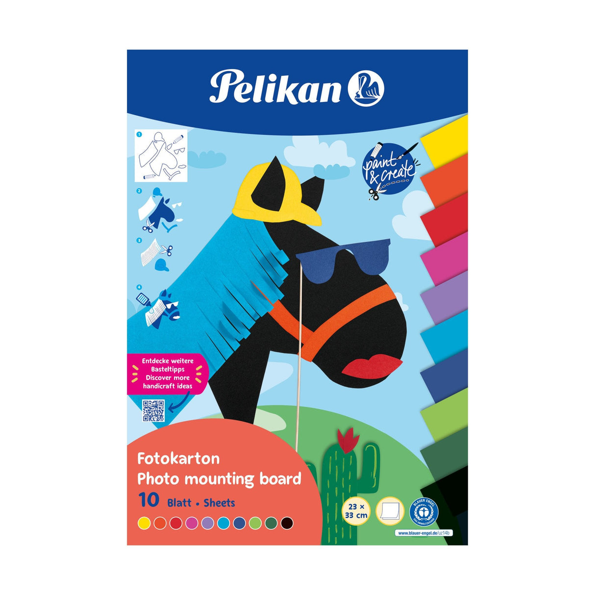 Pelikan 101639 Papel Decorativo Arte De Papel 10 Hojas 23x33cm