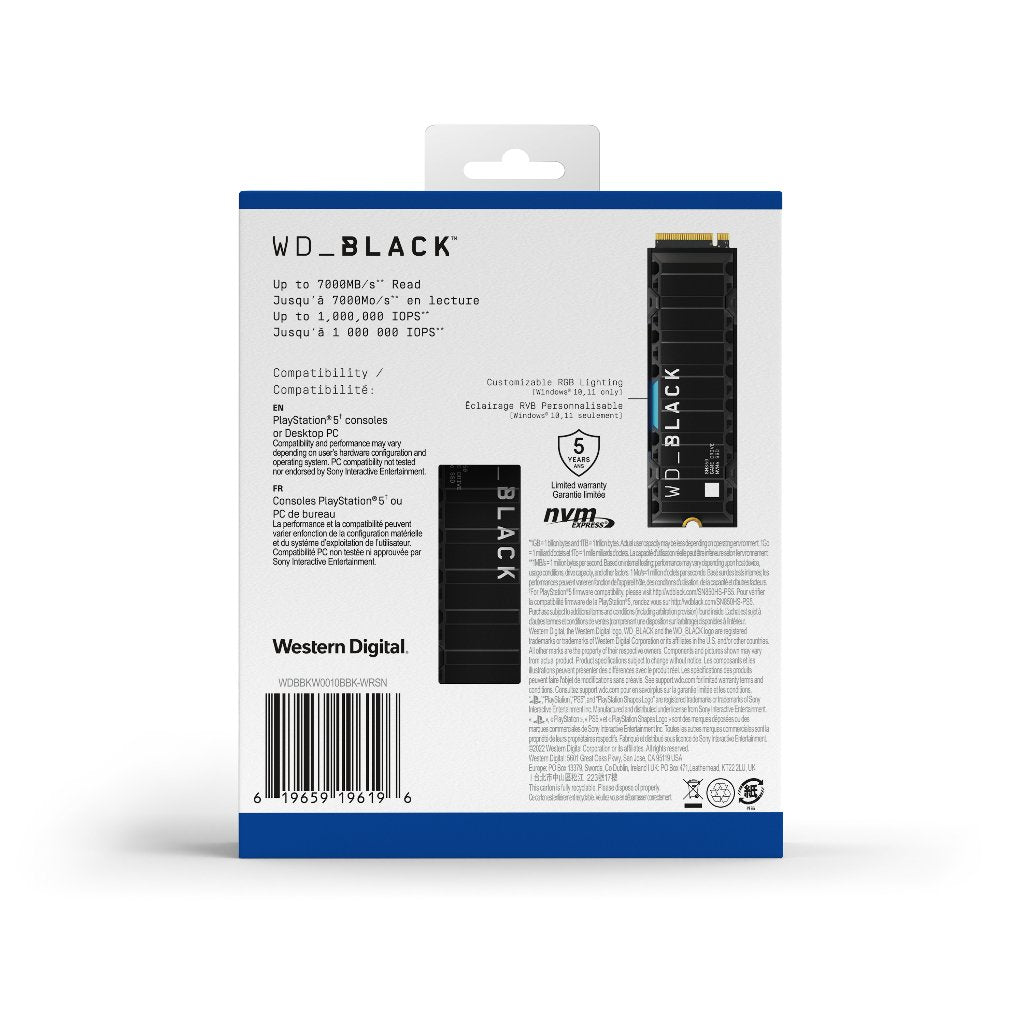EAN 0619659196196 - Western Digital Black SN850 M.2 PCI Express 4.0 NVMe imagen 6