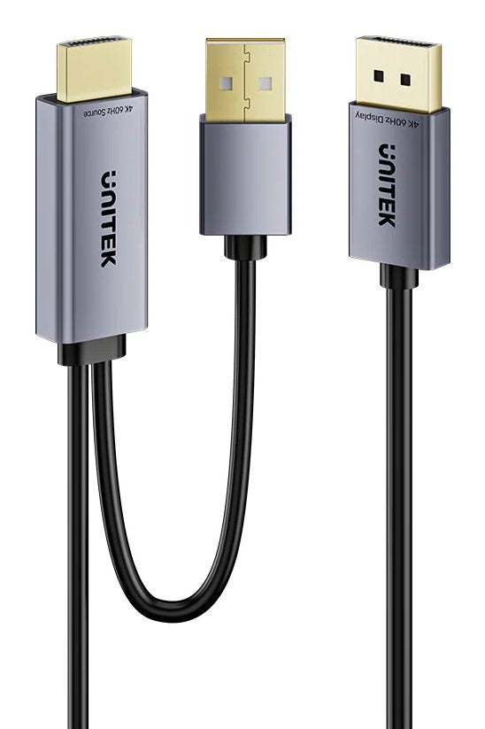 Unitek V1714agy01 Hdmi 2.0 To Displayport 1.2 4k Cable 1.8m M M