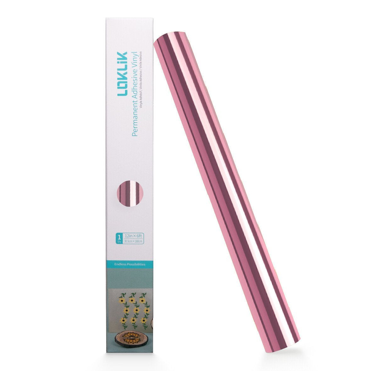 Loklik Permanent Adhesive Vinyl Mirror Metallic - Rose