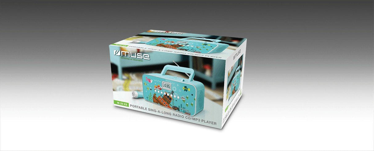 Radio Cd Muse M-29kb Portable Mp3 Player With Usb