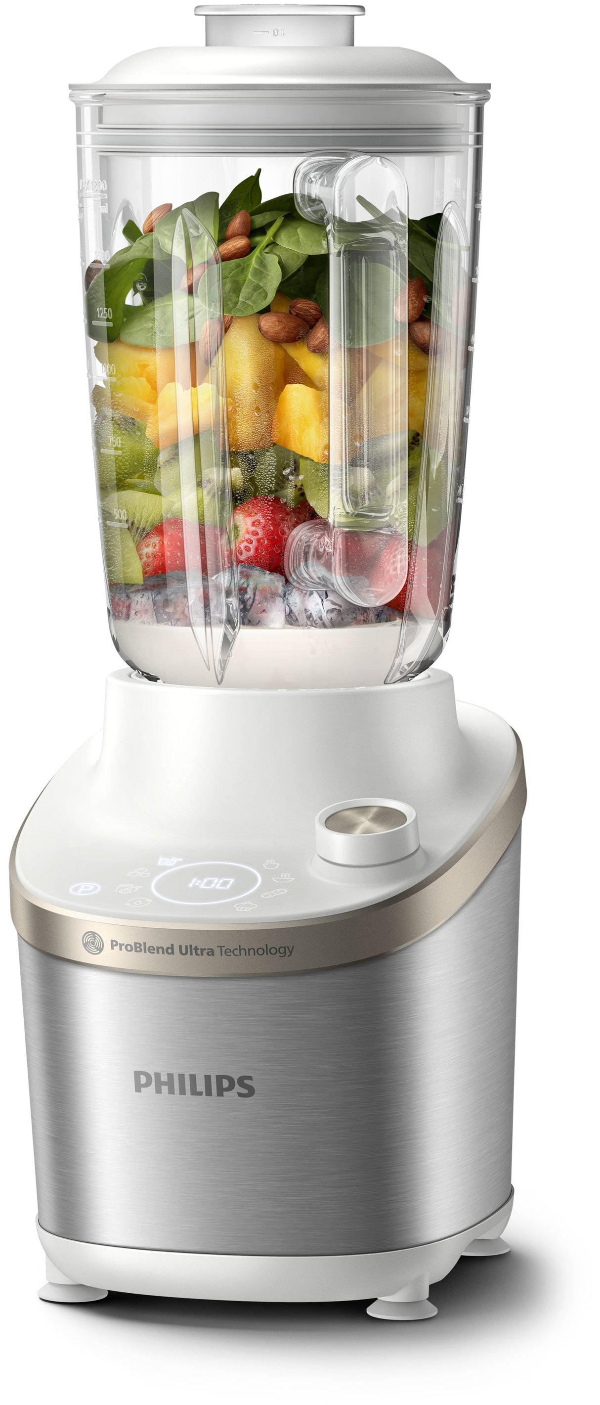 Batidora Philips Hr3760 01 Atlantic High Speed Blender, Metal White
