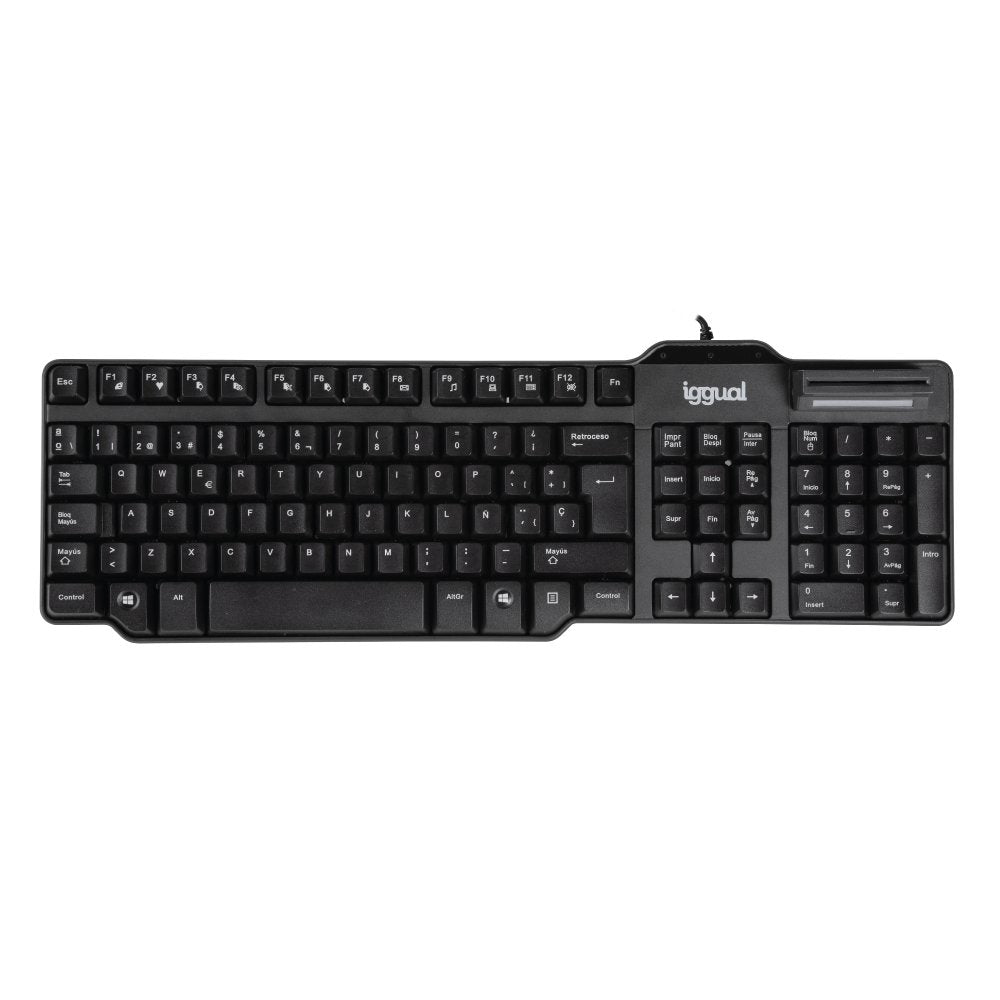 Iggual Teclado Inteligente Ck-Id-Dni Smart Negro