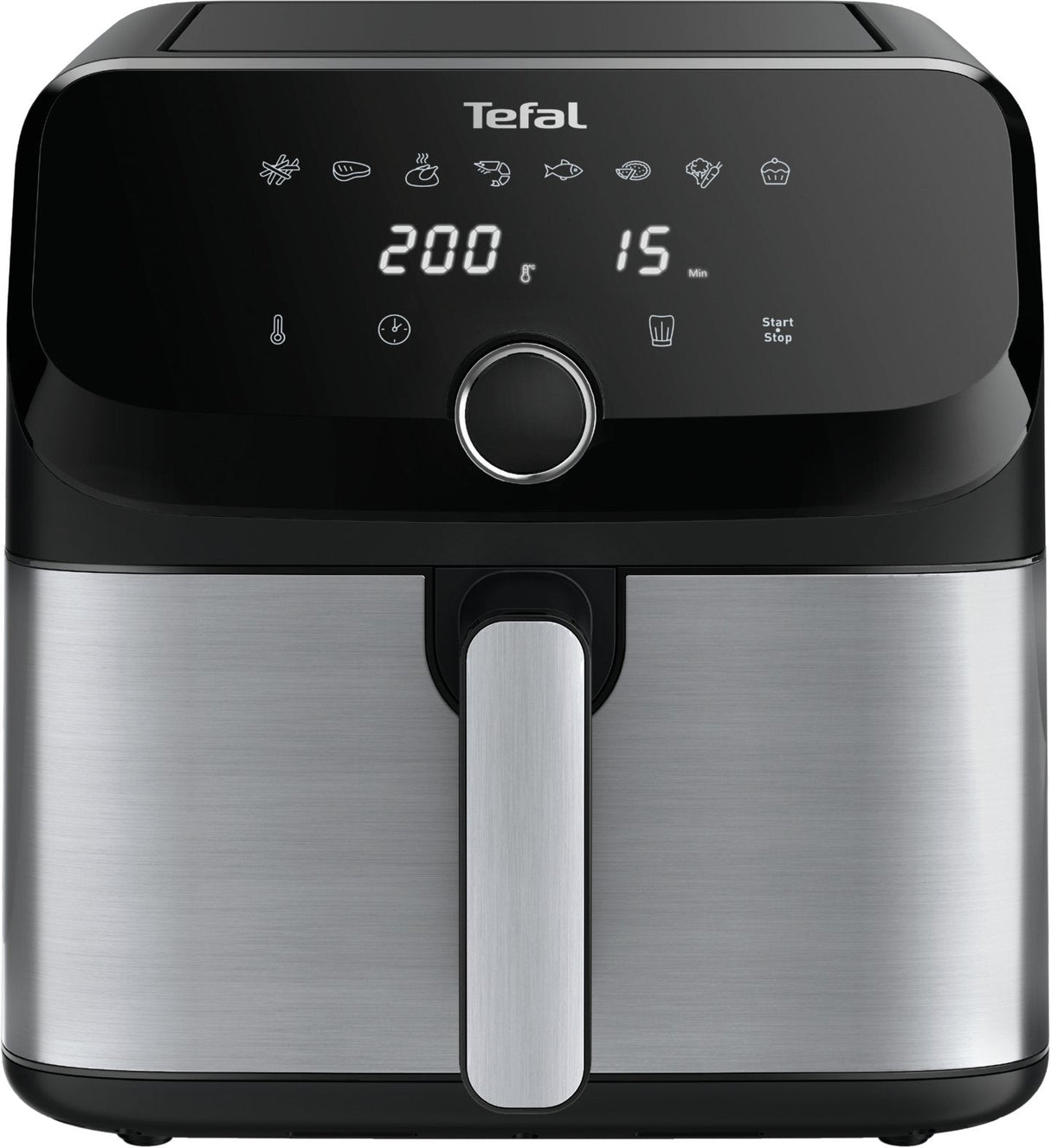Freidora Tefal Easy Fry Mega Ey855d10 Sencillo 7,5 L Independiente 2020 W Freidora De Aire Caliente Negro, Acero Inoxidable