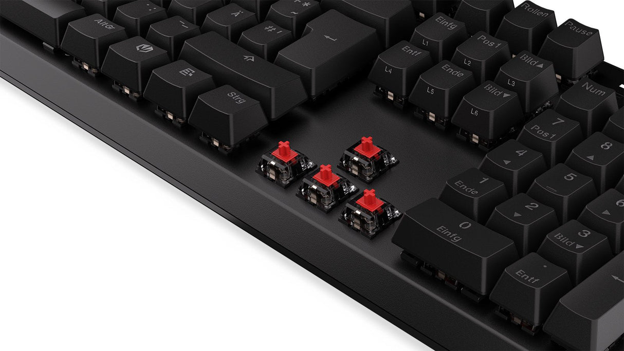 Teclado Alemán Endorfy Thock Usb Qwertz Negro