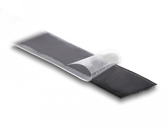Strapazierfähiges Klettband Selbstklebend Mit Haft- Und Flauschband L 15 M X B 25 Mm Schwarz