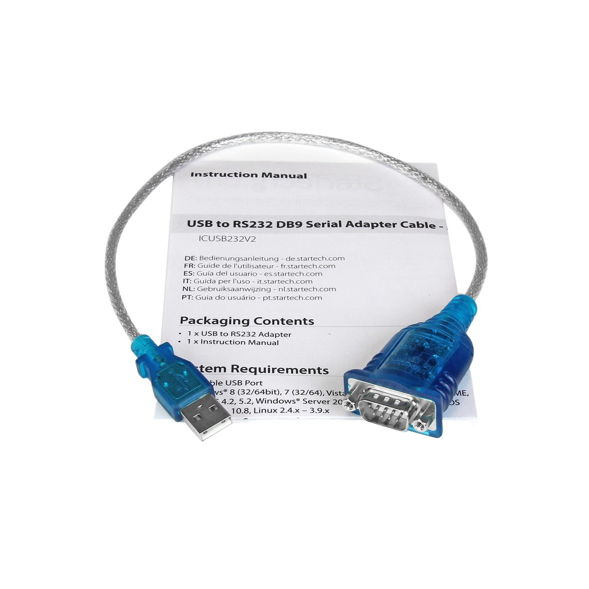 EAN 0065030852609 - StarTech.com ICUSB232V2 cable de serie Gris 0,43 m USB 2.0 Type-A DB-9 imagen 6