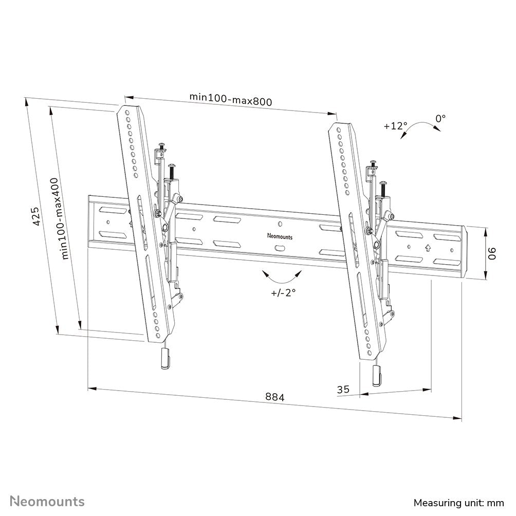 Neomounts Select Screen Wall Mount (Tilt, Vesa 800x400) (Wl35s-850bl18) (Wl35s850bl18)