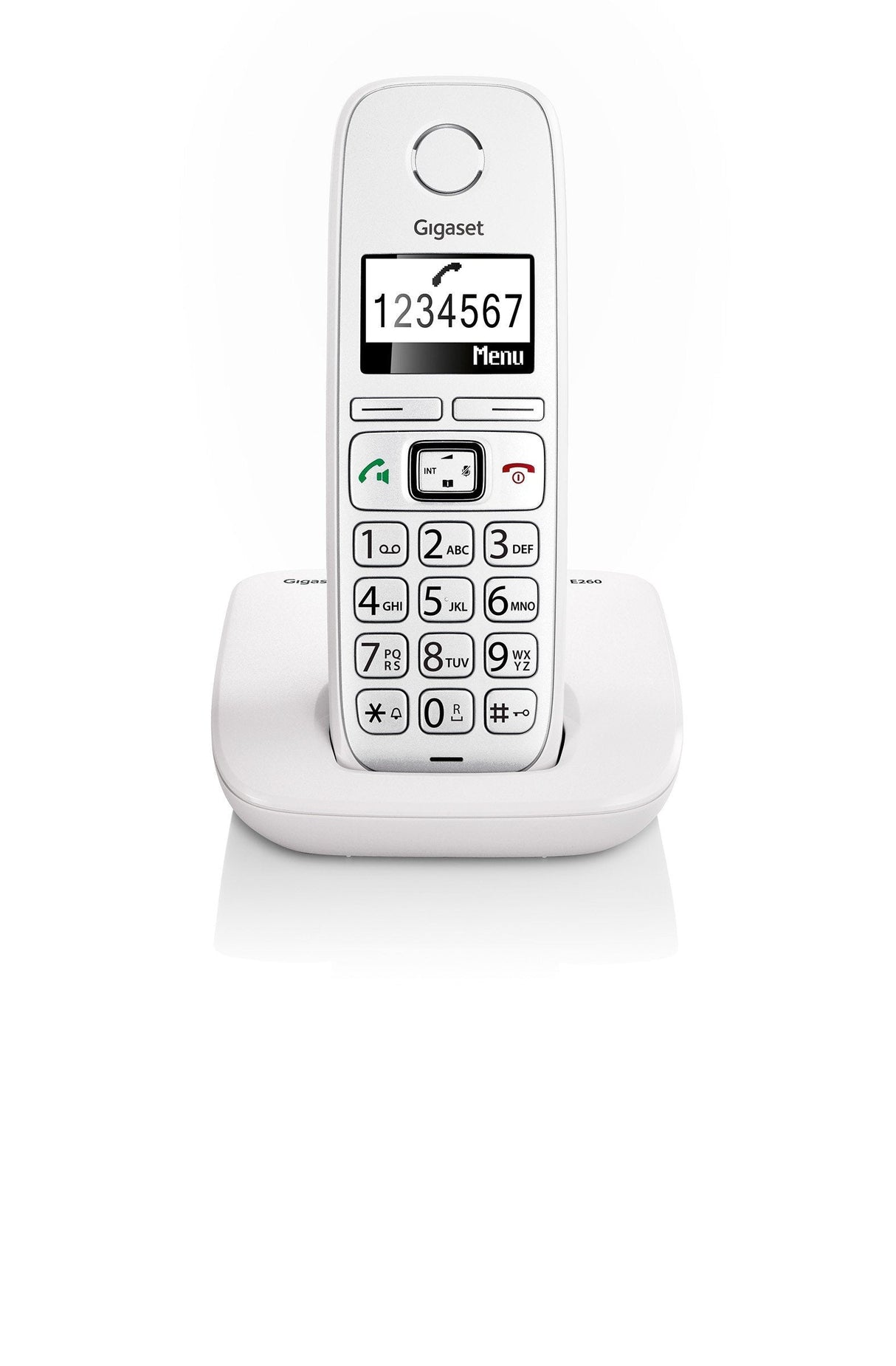 Gigaset E260 Teléfono Dect Blanco Identificador De Llamadas