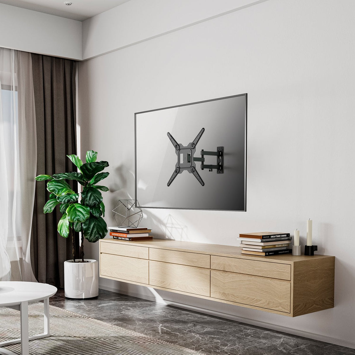 Aisens Soporte Eco Giratorio, Inclinable Para Monitor/Tv 30kg (3 Pivotes) De 23-55, Negro