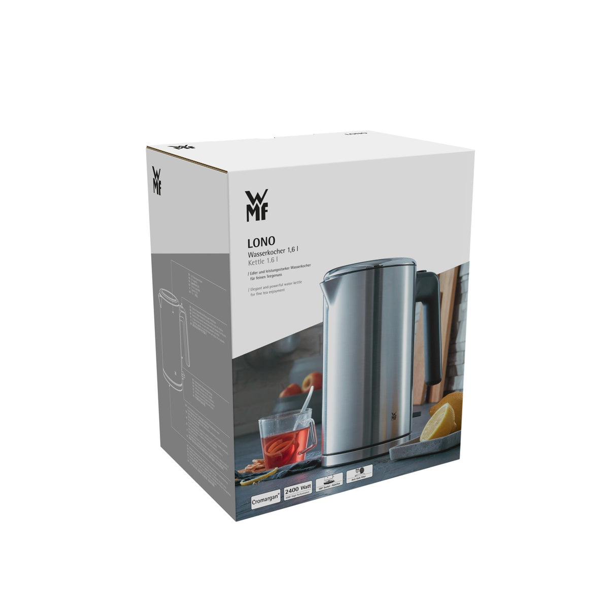 EAN 4211129063302 - WMF Lono 0413130011 tetera eléctrica 1,6 L 2400 W Acero inoxidable imagen 8