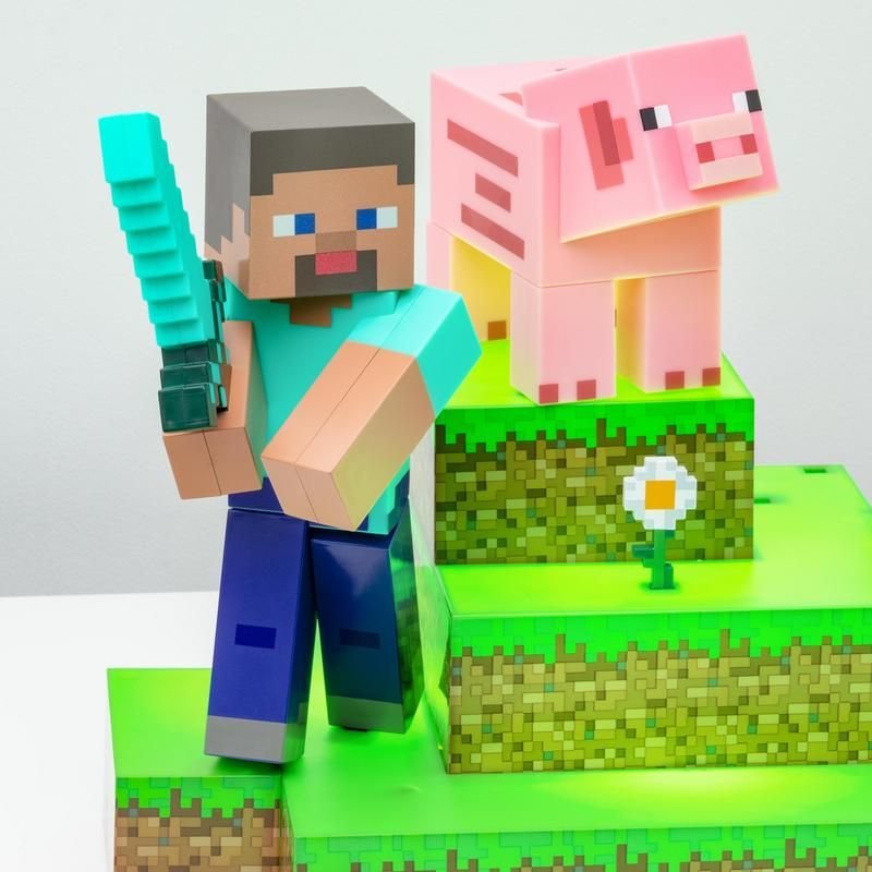 Lámpara Paladone Steve Diorama Minecraft