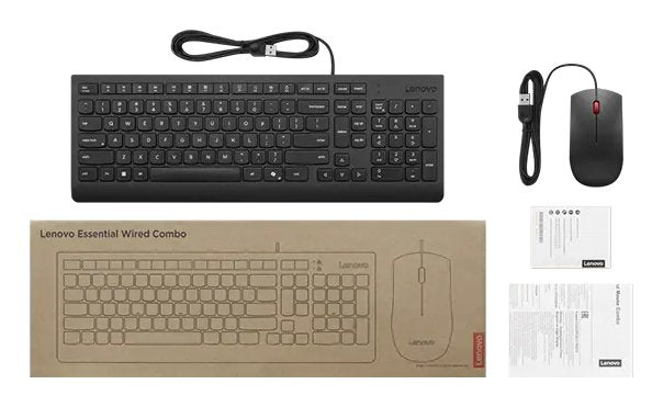 Keyboard Mouse Included Universal Usb Danish Black