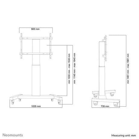 EAN 8717371446130 - Neomounts PLASMA-M2250BLACK soporte para pantalla de señalización 2,54 m (100") Negro imagen 3