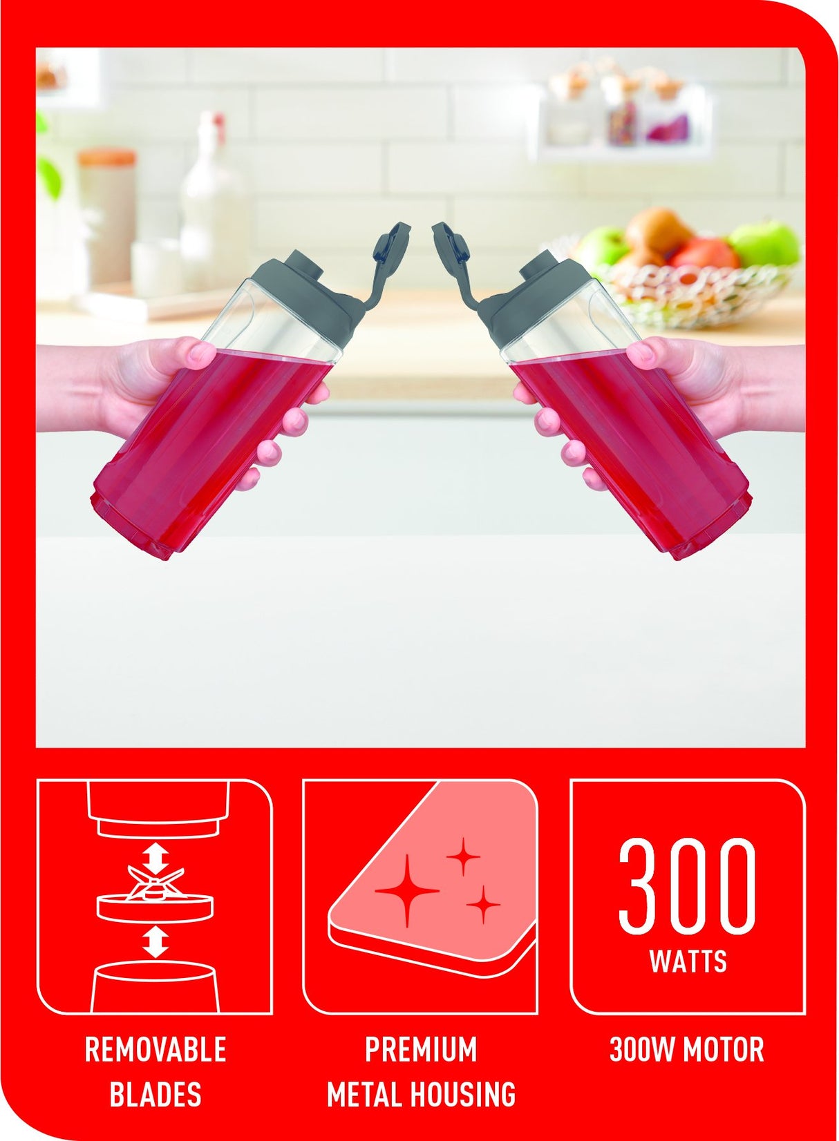 EAN 3016667246054 - Tefal Mix&Move BL15FD 0,6 L Batidora de vaso 300 W Acero inoxidable imagen 5