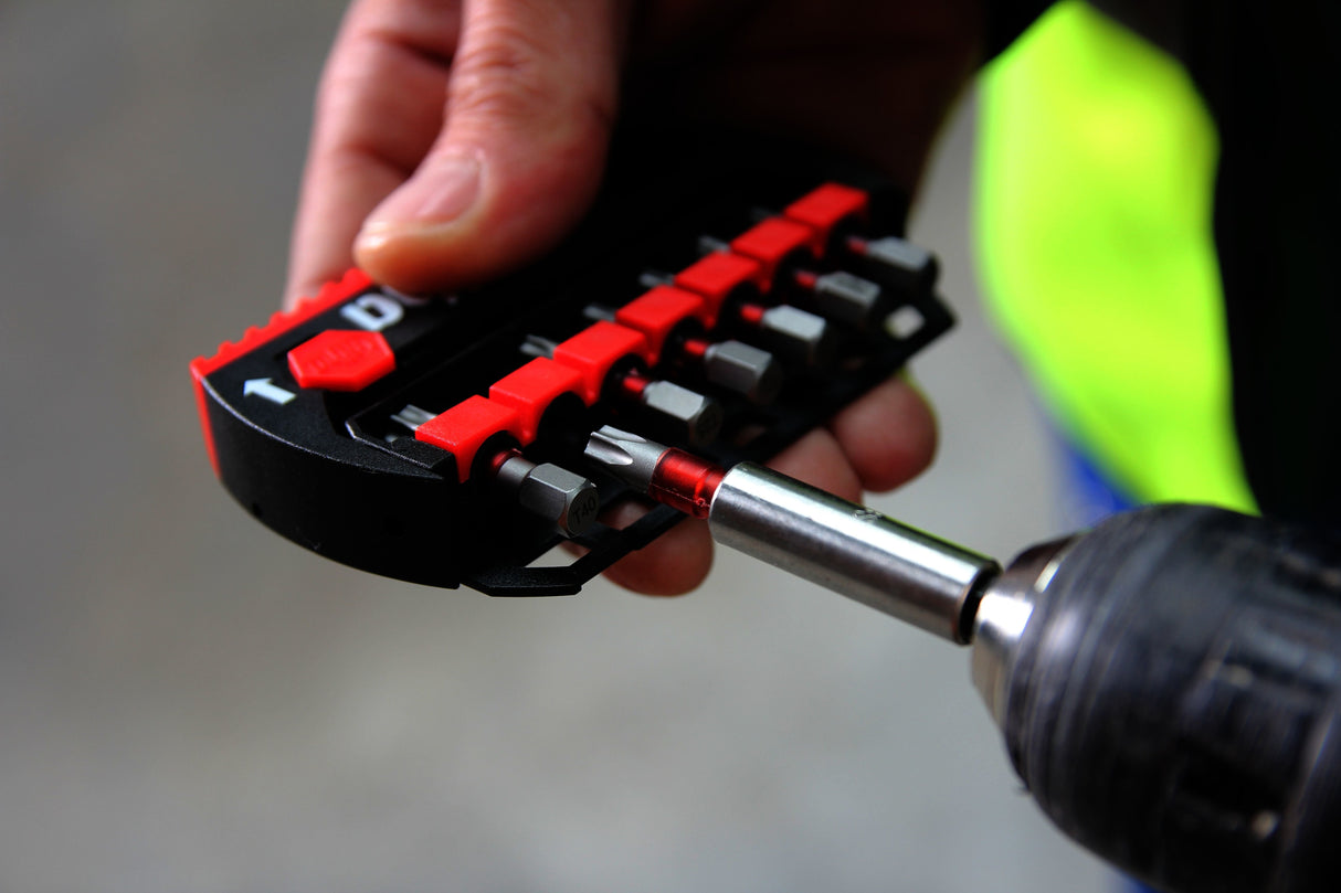 Juego De Puntas Wiha Bitbuddy Ty Bits 29 Mm, 8 Piezas Negro/Rojo, Torx 42136