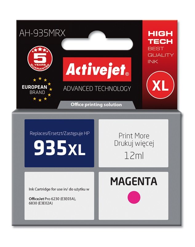 EAN 5901443098997 - Activejet AH-935MRX cartucho de tinta 1 pieza(s) Compatible Alto rendimiento (XL) Magenta imagen 2