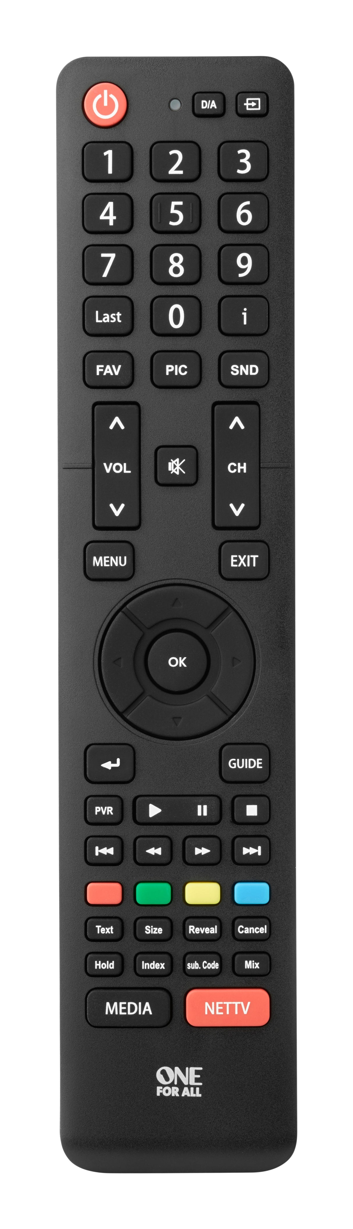 EAN 8716184067310 - One For All TV Replacement Remotes URC 1916 mando a distancia IR inalámbrico Botones imagen 1