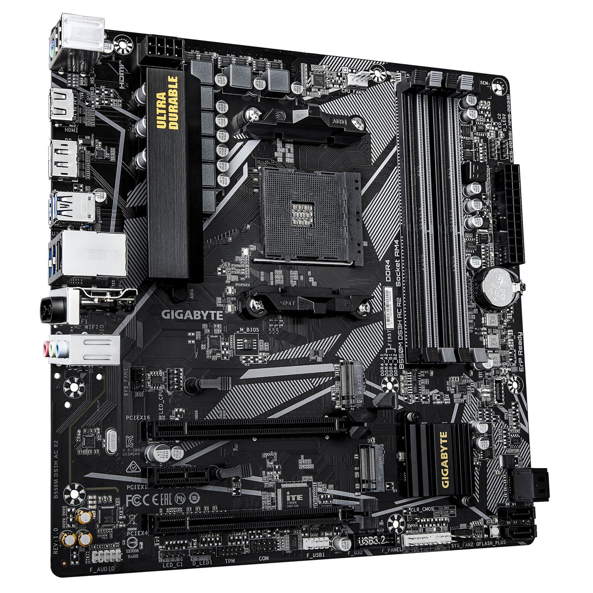 EAN 4719331869908 - GIGABYTE B550M DS3H AC R2 placa base AMD B550 Zócalo AM4 micro ATX imagen 3