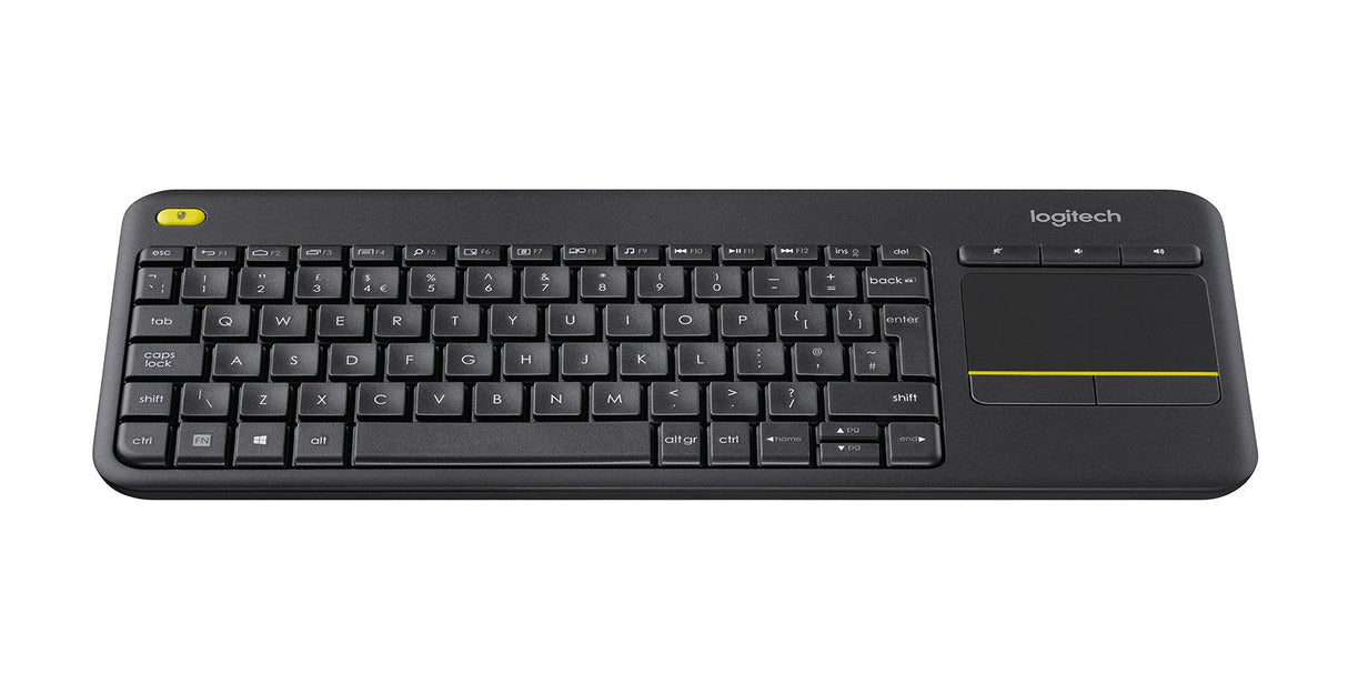 Teclado Italiano Logitech K400 Plus Tv Rf Inalámbrico Qwerty Negro