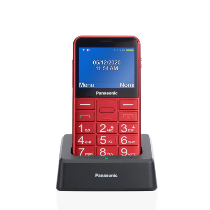 Teléfono Móvil Panasonic Kx-Tu155exrn Para Personas Mayores Rojo