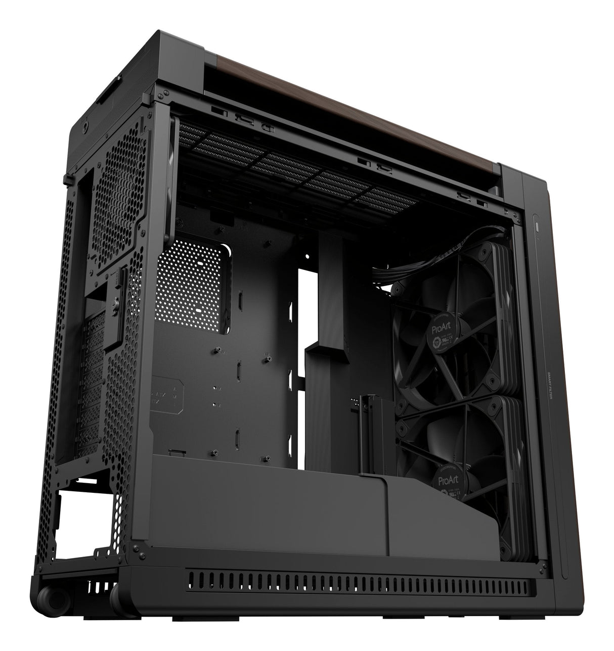 Caja Pc Asus Geh Proart Pa602 Walnut Wood Tg Pwm Modern Negro