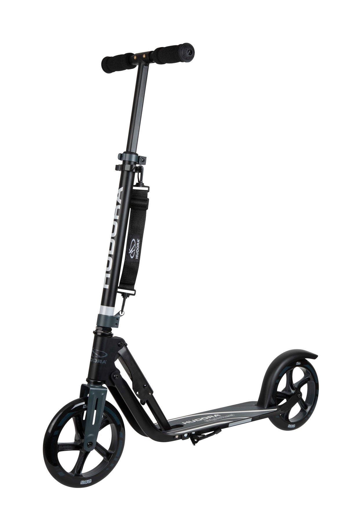 Hudora Bigwheel 205 Universal Patinete Clásico Negro, Blanco, Vespa Negro/Antracita, Universal, Patinete Clásico, Negro, Blanco, Cualquier Género, Asfalto, 100 Kg