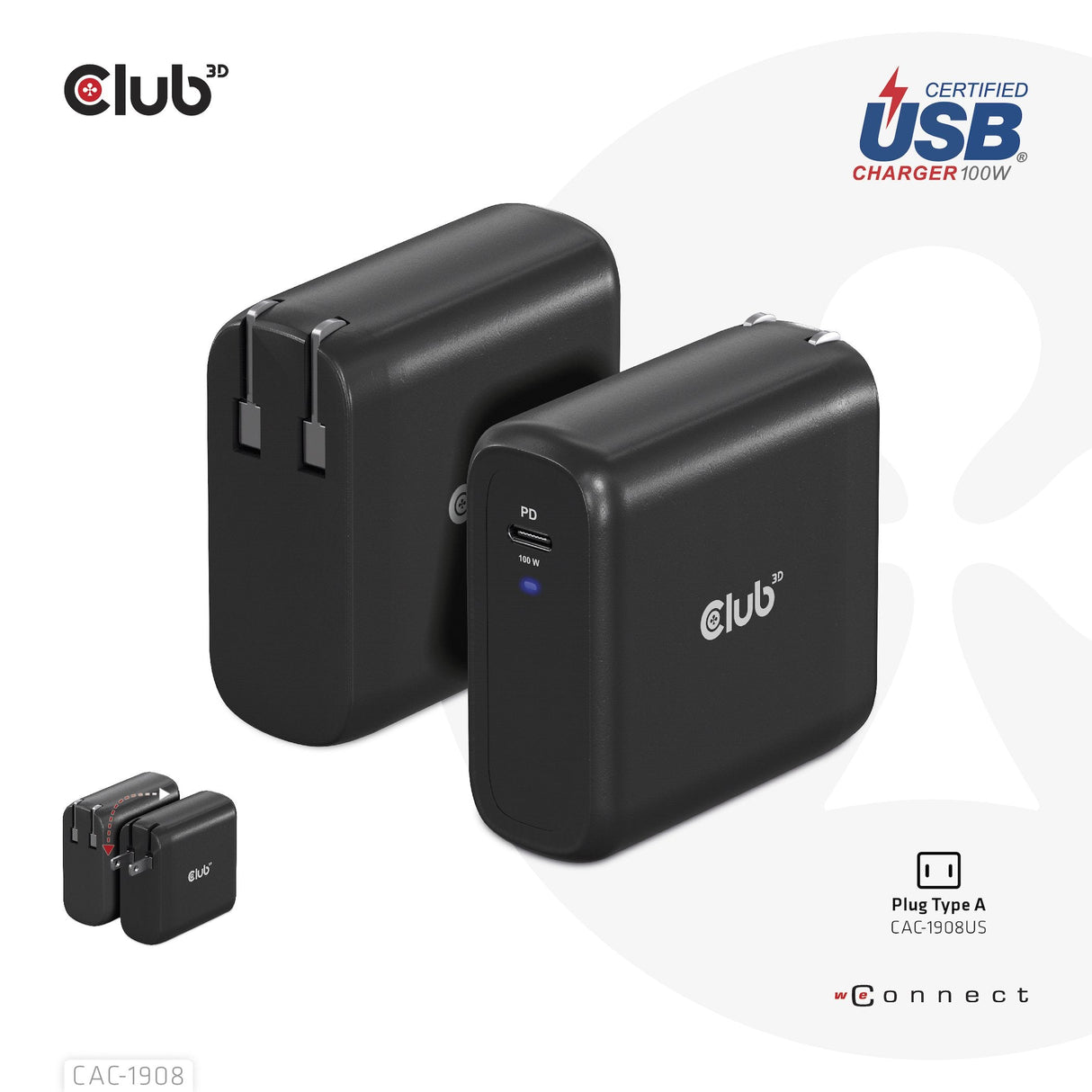 EAN 8719214472337 - CLUB3D CAC-1908 cargador de dispositivo móvil Mando para videojuegos, Ordenador portátil, Teléfono móvil, imagen 3