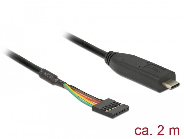 Konverter Usb Type-C 2.0 Stecker Zu Ttl (3,3 V) 6 Pin Pfostenbuchse 2,0 M