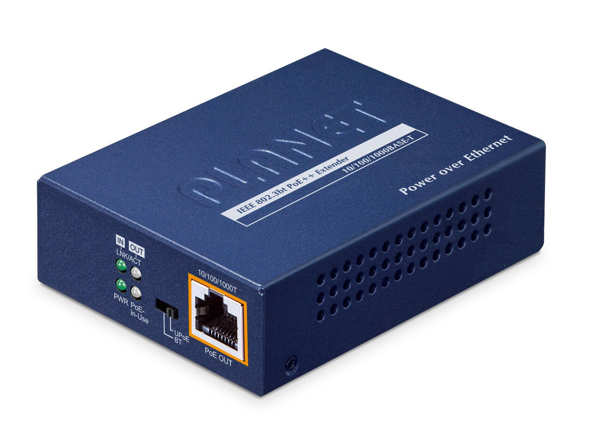 1-Port 802.3bt To 1-Port - 802.3bt Gigabit Poe++ - Extender[95 Watts 802.3bt Poe++ Input, Bt/Upoe Mode Output Support Via Dip - Warranty: 36m