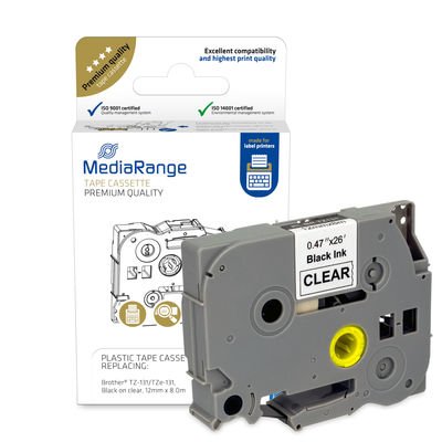 Cinta Mediarange Aprox. Brother Tz-131 Tze-131 12mm 8m Negro