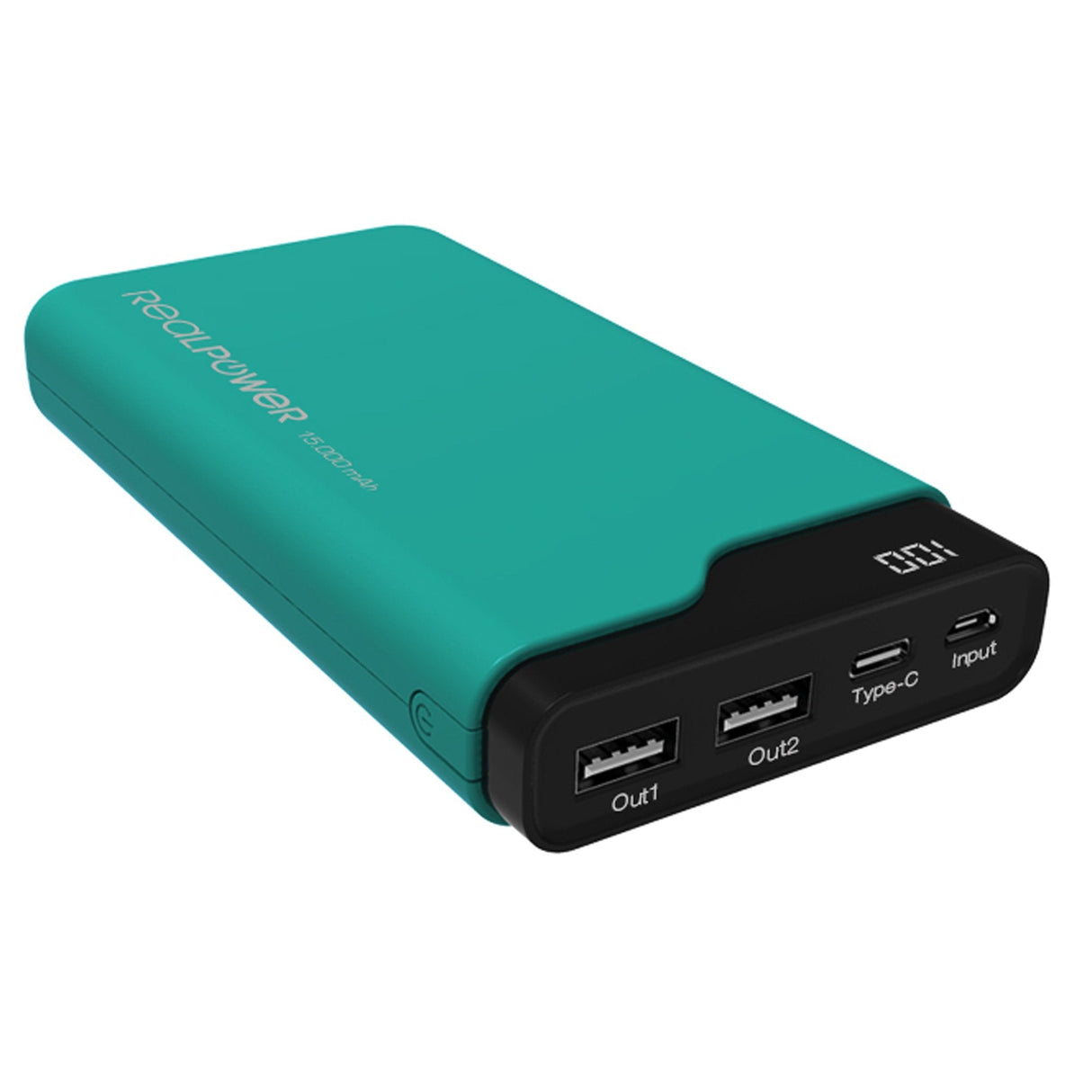 Powerbank Realpower Grün Type-C 15000