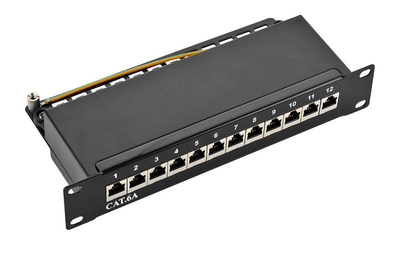 Patchpannel 10" 12 Port Cat6a Stp Negro Logilink